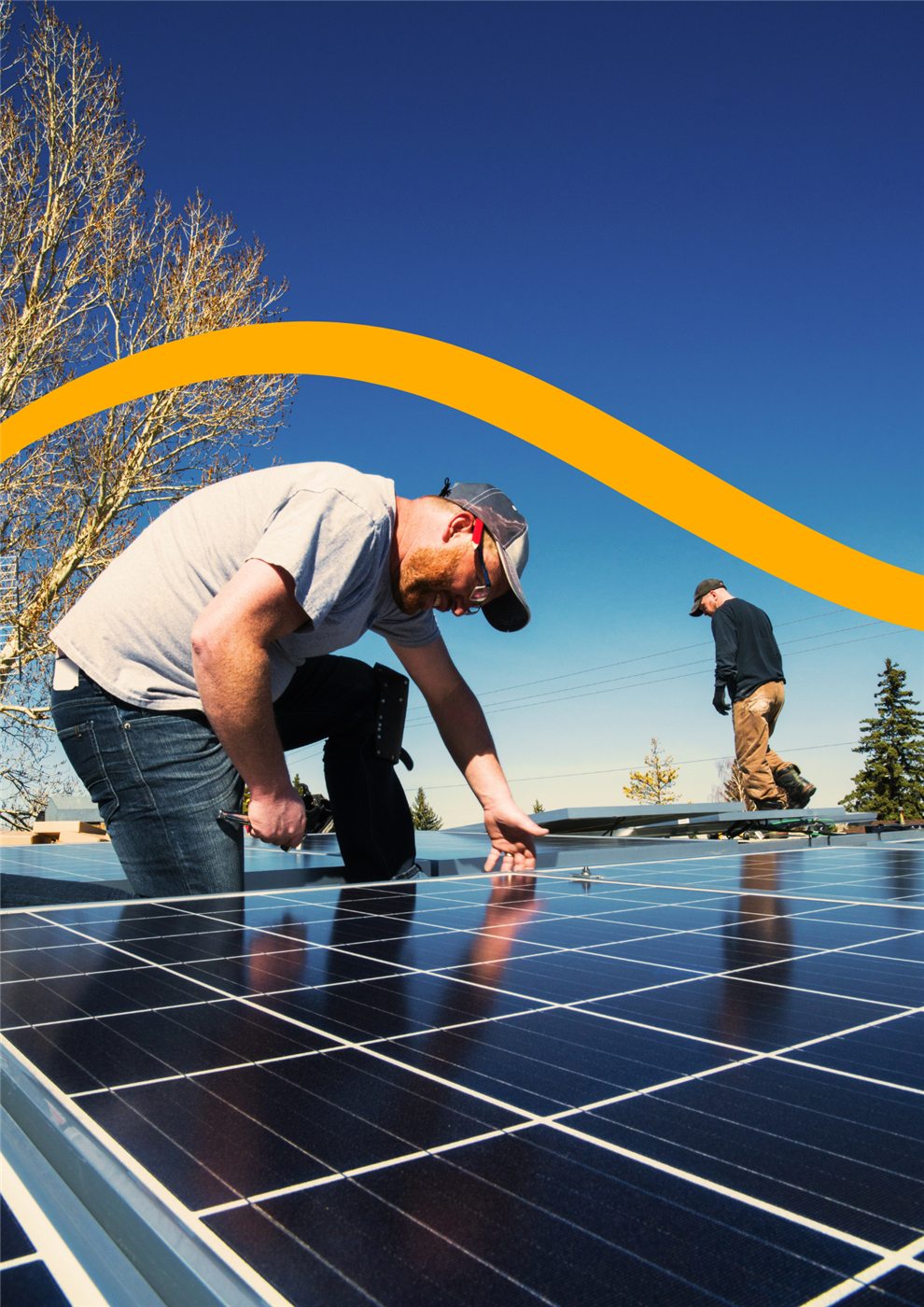 Contrôle technique de panneaux photovoltaïques sur une toiture